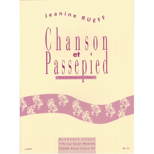 Rueff - Chanson Et Passepied Op 16 Alto Sax/Piano (Softcover Book)