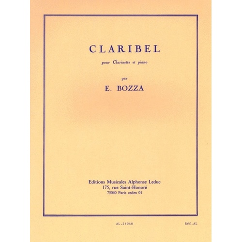 Claribel B Flat clarinet/Piano (Softcover Book)