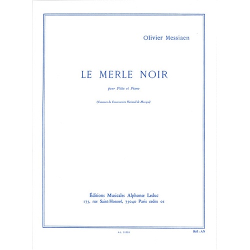 Merle Noir Flute/Piano (Softcover Book)