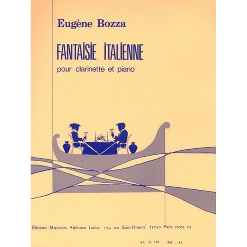Bozza - Italian Fantasy For Clarinet/Piano (Softcover Book)