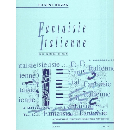 Bozza - Italian Fantasy For Oboe/Piano (Softcover Book)