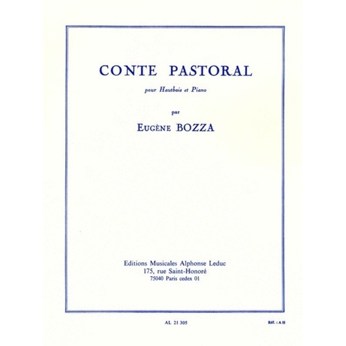 Bozza - Conte Pastorale for Oboe and Piano, Score and Parts, 96 Pages