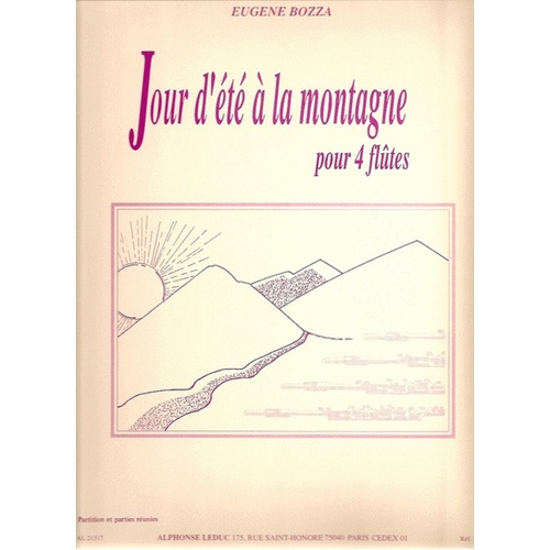 Bozza - Jour Dete A La Montague Flute Quartet (Music Score/Parts)
