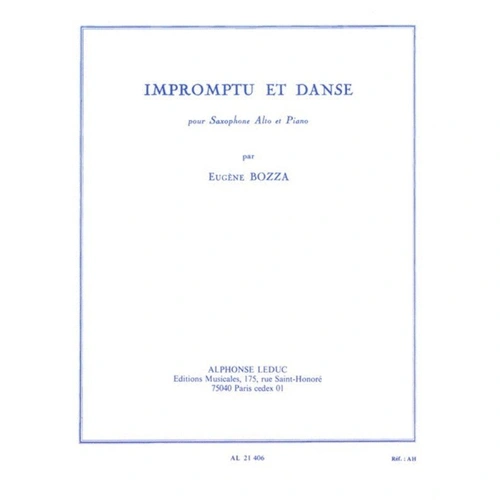 Bozza - Impromptu and Dance for Alto Saxophone and Piano