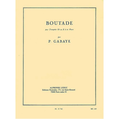 Boutade Trumpet/Piano (Softcover Book)
