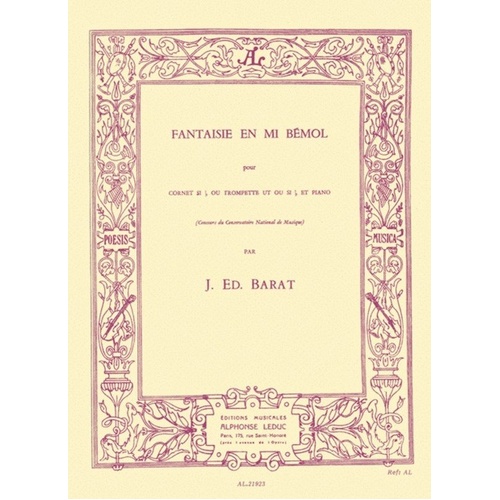 Barat - Fantasie in E Minor for Trumpet and Piano