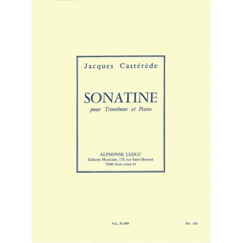 Casterede - Sonatine for Trombone and Piano, Publisher: Alphonse Leduc
