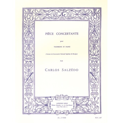Piece Concertante Trombone/Piano (Softcover Book)