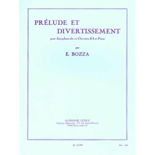 Prelude Et Divertissement A/Sax (Softcover Book)