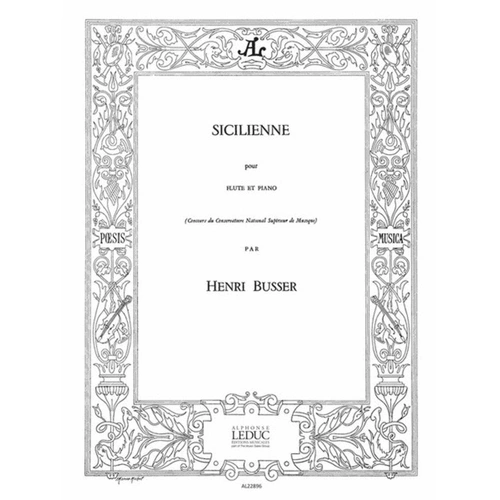 Busser - Sicilienne for Flute and Piano