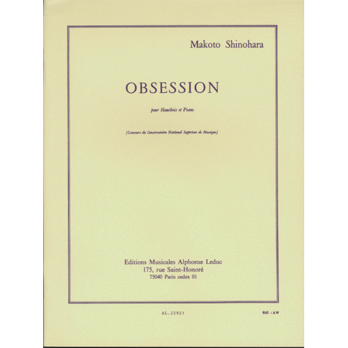 Shinohara - Obsession For Oboe/Piano (Softcover Book)