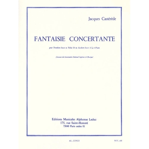 Fantasie Concertante for Trombone and Piano by Jacques Casterede