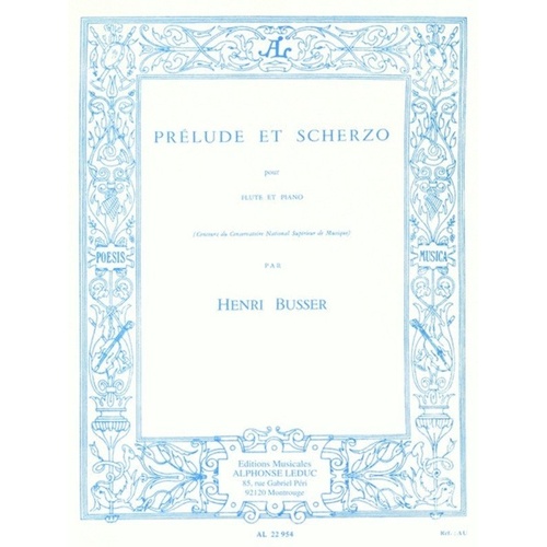Busser - Prelude et Scherzo Op. 35 for Flute and Piano