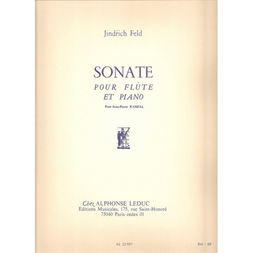 Feld - Sonata for Flute and Piano, Composed 1957, Alphonse Leduc, Virtuosic Three Movements