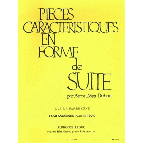 Dubois - Pieces Caracteristiques Op. 77 No. 5 for Alto Saxophone and Piano