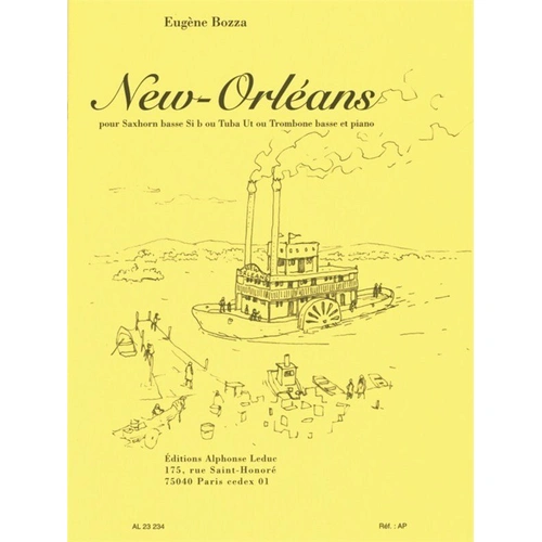 Bozza - New Orleans for Bass Sax, Bass Trombone, Tuba & Piano, 1962 Edition, 12 Pages, Alphonse Leduc