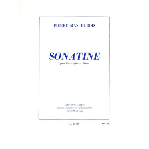 Dubois - Sonatine For Cor Anglais/Piano (Softcover Book)