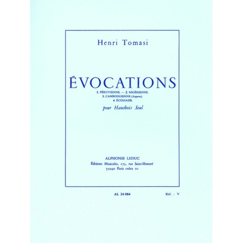 Evocations For Oboe (Softcover Book)