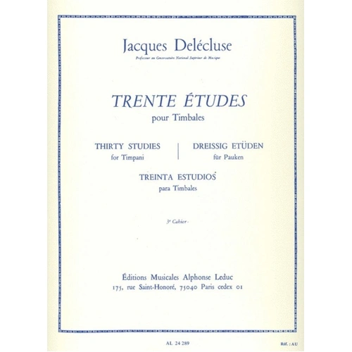 Delecluse - 30 Studies For Timpani Vol 3