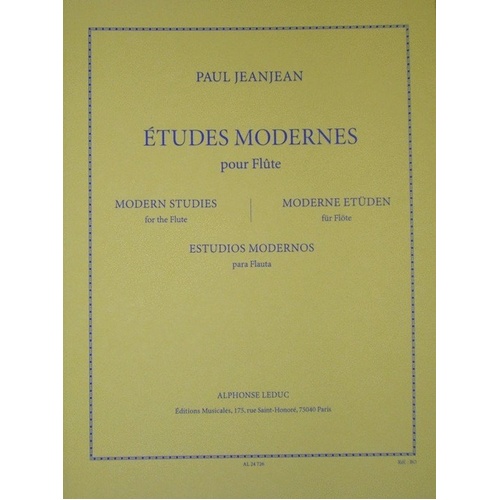 Jeanjean - Etudes Modernes for Flute by Alphonse Leduc