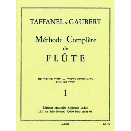 Complete Method for Flute Vol. 1 by Taffanel and Gaubert
