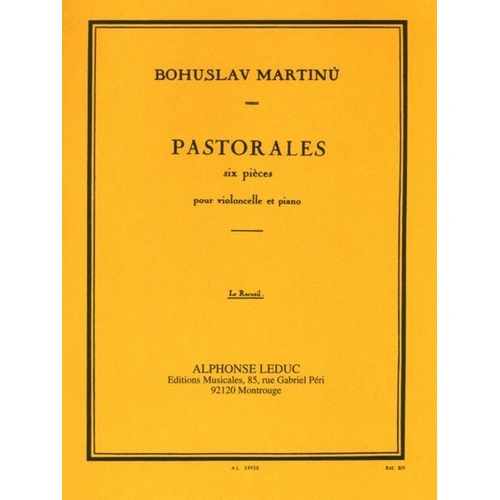 Martinu - Six Pastorales H190 for Cello and Piano