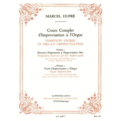 Dupre - Complete Course In Organ Improvisation Vol 2