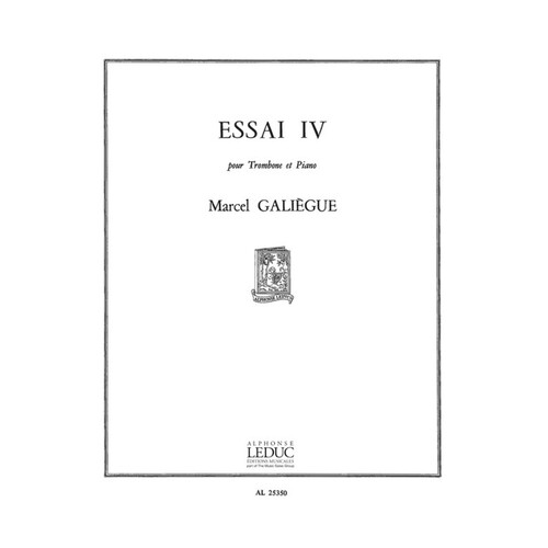 Galiegue - Essai 4 For Trombone/Piano (Softcover Book)