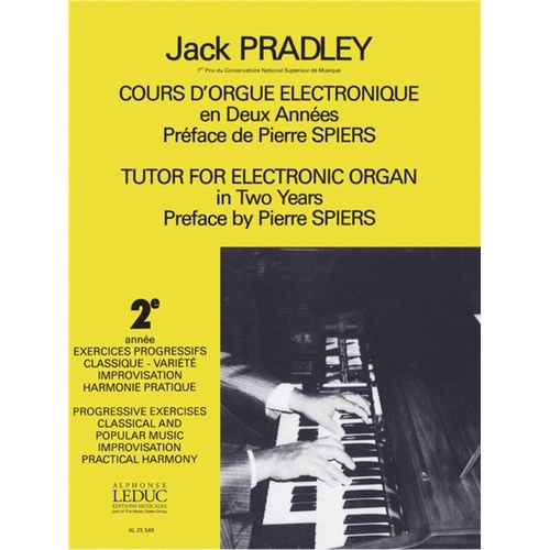 Tutor For Electronic Organ Volume 2 (Softcover Book)