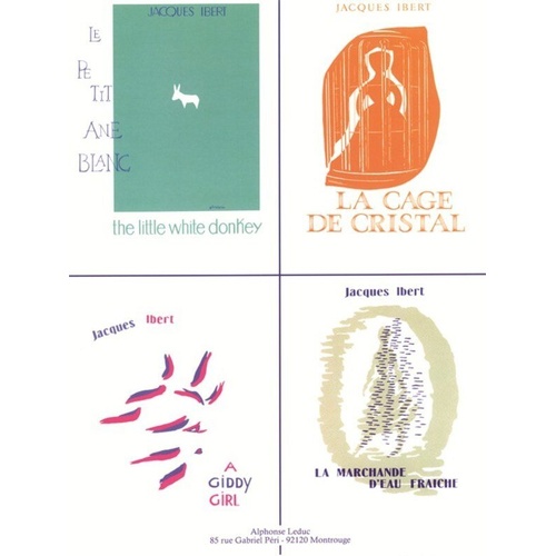 Ibert: 4 Famous Pieces from Histoires for Piano, Alphonse Leduc, 16 Pages