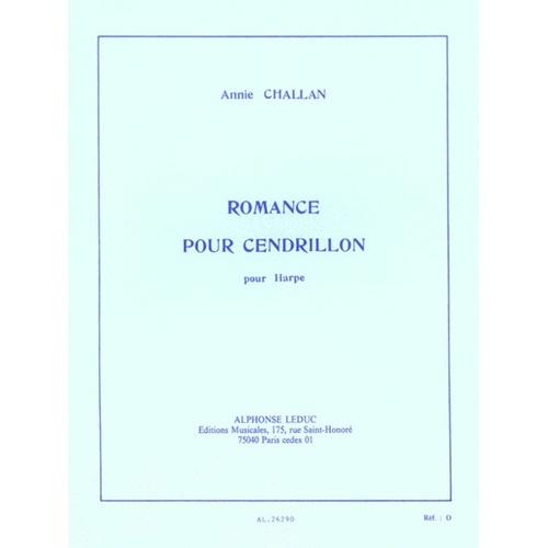 Challan - Romance Pour Cendrillon For Harp (Softcover Book)