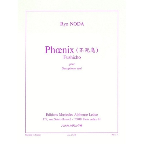 Noda - Phoenix Alto Sax Solo by Ryo Noda, Alphonse Leduc