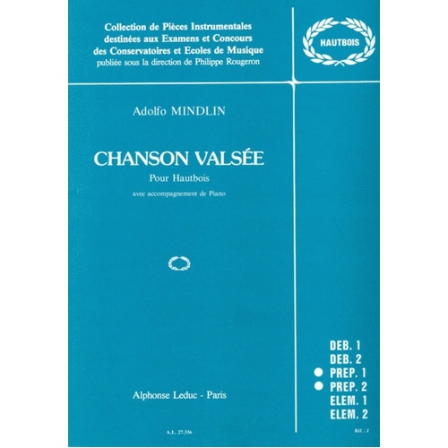 Mindlin - Chanson Valsee For Oboe/Piano (Softcover Book)