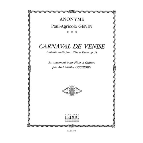 Carnaval De Venise Op 14 Flute/Guitar (Softcover Book)