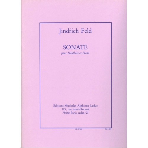 Feld - Sonata For Oboe/Piano (Softcover Book)