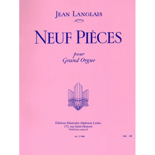 Nine Pieces For Organ Op 40 (Softcover Book)