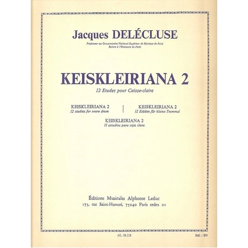 Keisleiriana 2: 12 Studies for Snare Drum by Jacques Delecluse