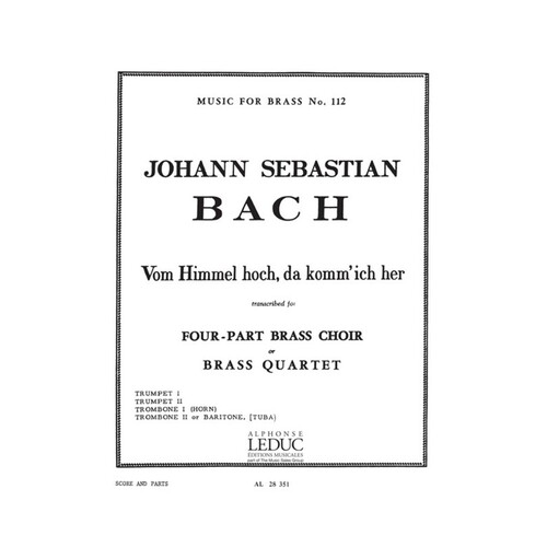Bach - Vom Himmel Hoch Da Komm Ich Her Brass Quartet