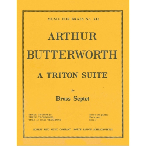 Butterworth - A Triton Suite Brass Septet (Music Score/Parts)
