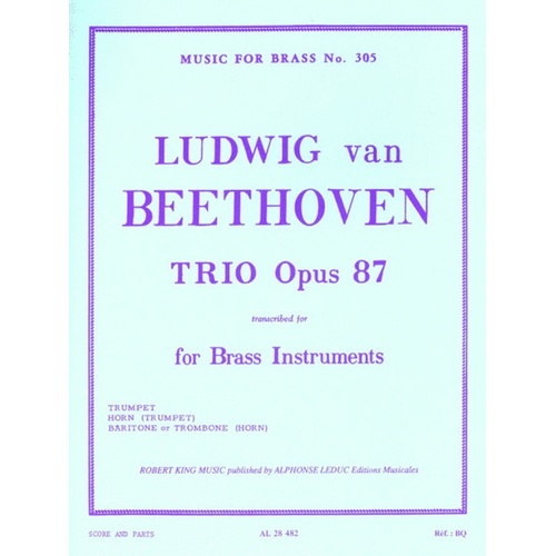 Trio C Major For Concert Brass Op 87 Score/Parts (Softcover Book)