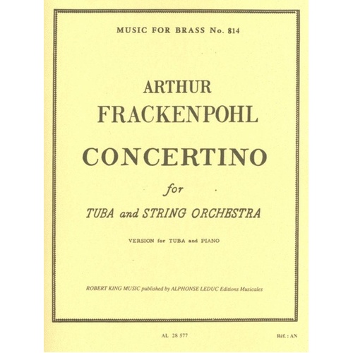 Frackenpohl Concertino for Tuba and Piano Reduction