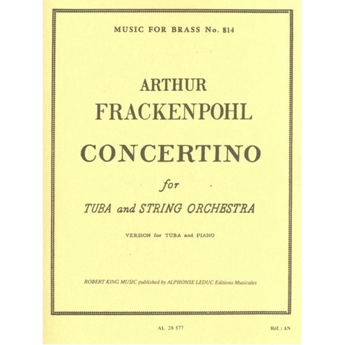 Frackenpohl Concertino for Tuba and Piano - Brass Music by Arthur Frackenpohl