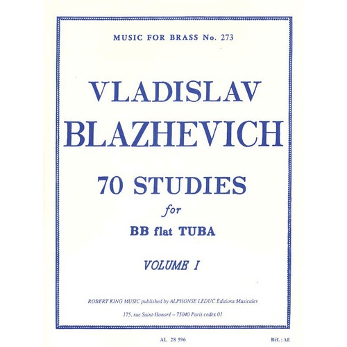 Blazhevich - 70 Studes For Tuba Vol 1 (Softcover Book)
