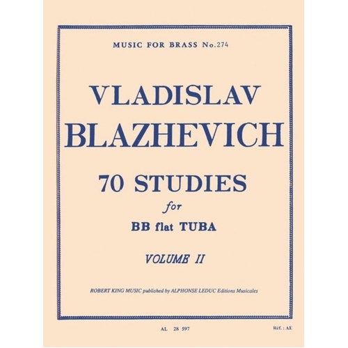 70 Studies for Tuba Volume 2 by Vladislav Blazhevich