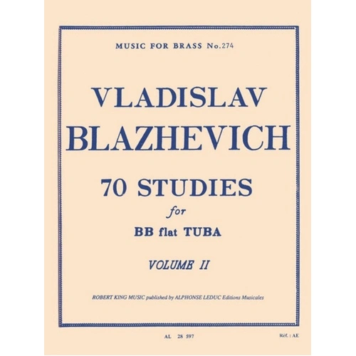 70 Studies for Tuba Volume 2 by Vladislav Blazhevich