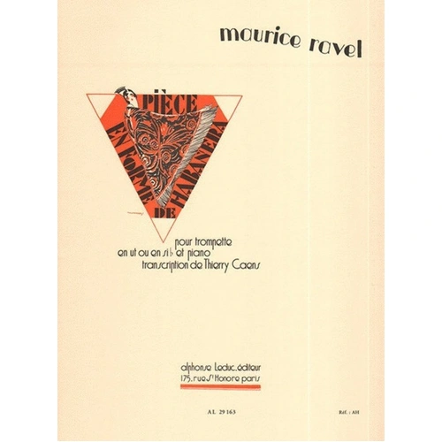 Piece En Forme Habanera for Trumpet and Piano by Maurice Ravel
