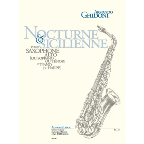Ghidoni - Nocturne And Sicilienne Alto Or Tenor Sax/Piano (Softcover Book)