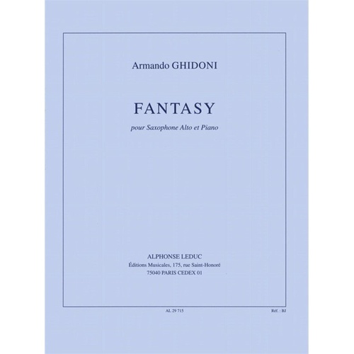 Ghidoni - Fantasy for Alto Saxophone/Piano