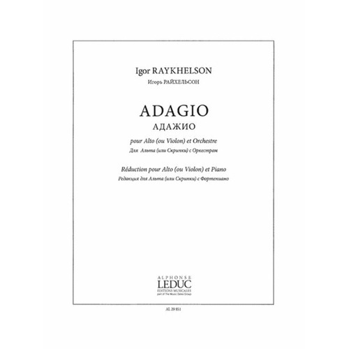 Raykhelson - Adagio Viola Or Violin/Piano (Softcover Book)