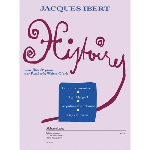 Ibert - Histoires For Flute/Piano (Softcover Book)